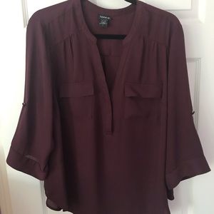 Torrid Burgundy Top Size 1